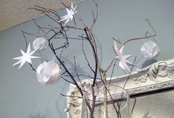 Branches with ornaments