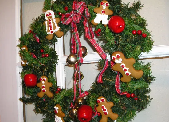 On a wreath