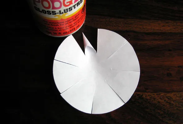 Roll and glue (or tape) each point