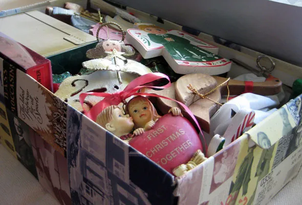 The ornaments were nestled, all snug in their box